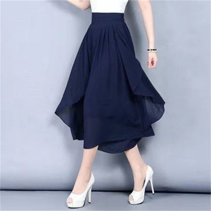 Culotte courte en mousseline taille haute pour femme