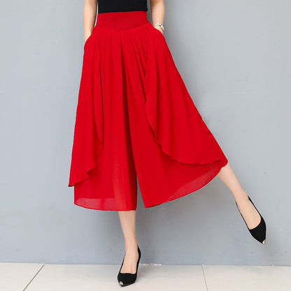 Culotte courte en mousseline taille haute pour femme