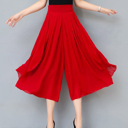 Culotte courte en mousseline taille haute pour femme