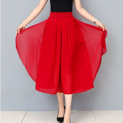 Culotte courte en mousseline taille haute pour femme