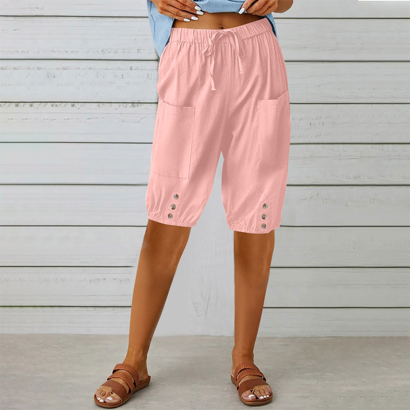 Pantalon Capri pour femme avec taille à cordon