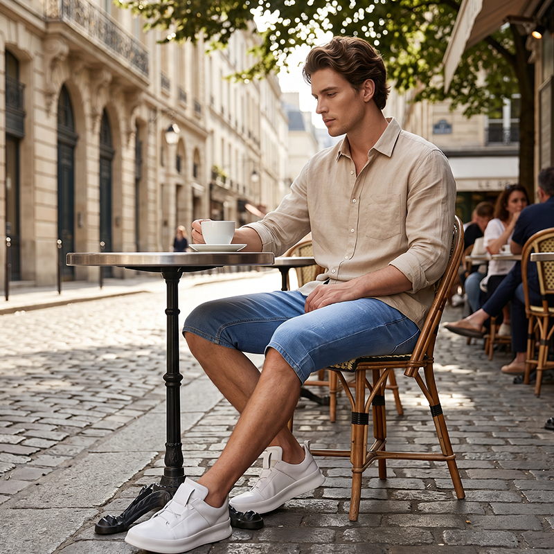 🩳 50 % DE RÉDUCTION EN CE MOMENT ! ⏰ Short en jean léger d'été pour homme – Respirant, décontracté et idéal pour les journées chaudes – Coupe élégante et confortable 🌞
