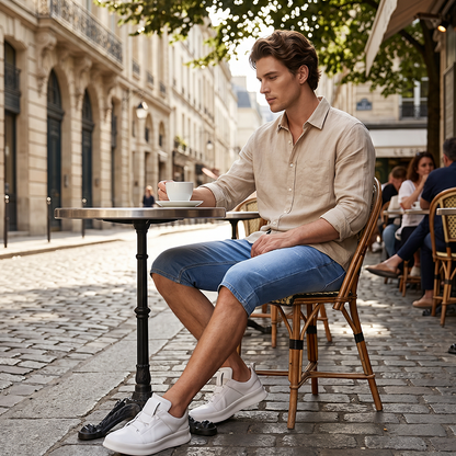 🩳 50 % DE RÉDUCTION EN CE MOMENT ! ⏰ Short en jean léger d'été pour homme – Respirant, décontracté et idéal pour les journées chaudes – Coupe élégante et confortable 🌞
