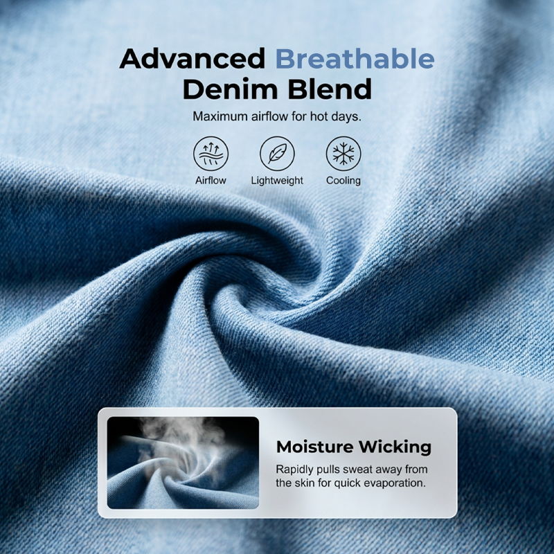 🩳 50 % DE RÉDUCTION EN CE MOMENT ! ⏰ Short en jean léger d'été pour homme – Respirant, décontracté et idéal pour les journées chaudes – Coupe élégante et confortable 🌞