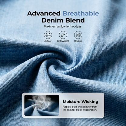🩳 50 % DE RÉDUCTION EN CE MOMENT ! ⏰ Short en jean léger d'été pour homme – Respirant, décontracté et idéal pour les journées chaudes – Coupe élégante et confortable 🌞