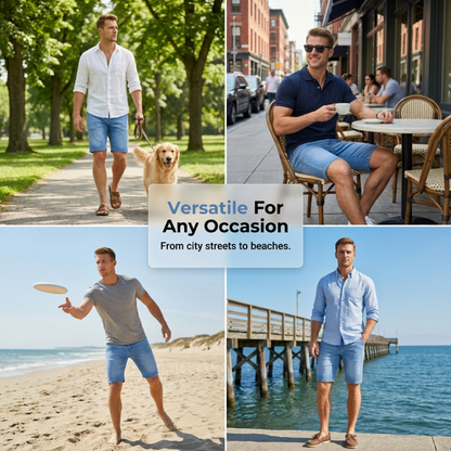 🩳 50 % DE RÉDUCTION EN CE MOMENT ! ⏰ Short en jean léger d'été pour homme – Respirant, décontracté et idéal pour les journées chaudes – Coupe élégante et confortable 🌞