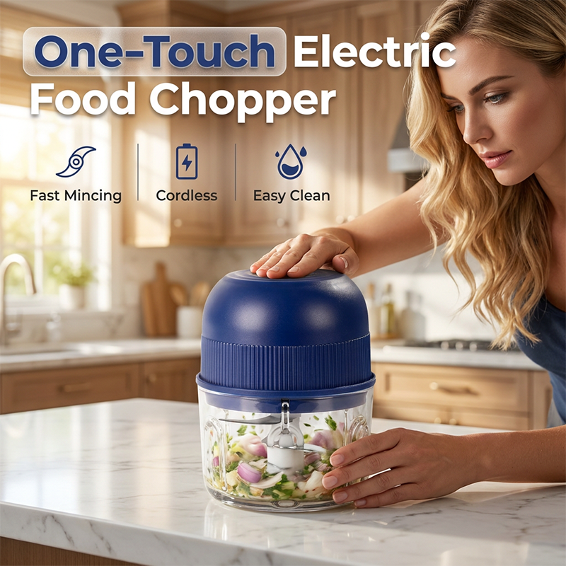 Mini-hachoir-presse à ail électrique avec récipient