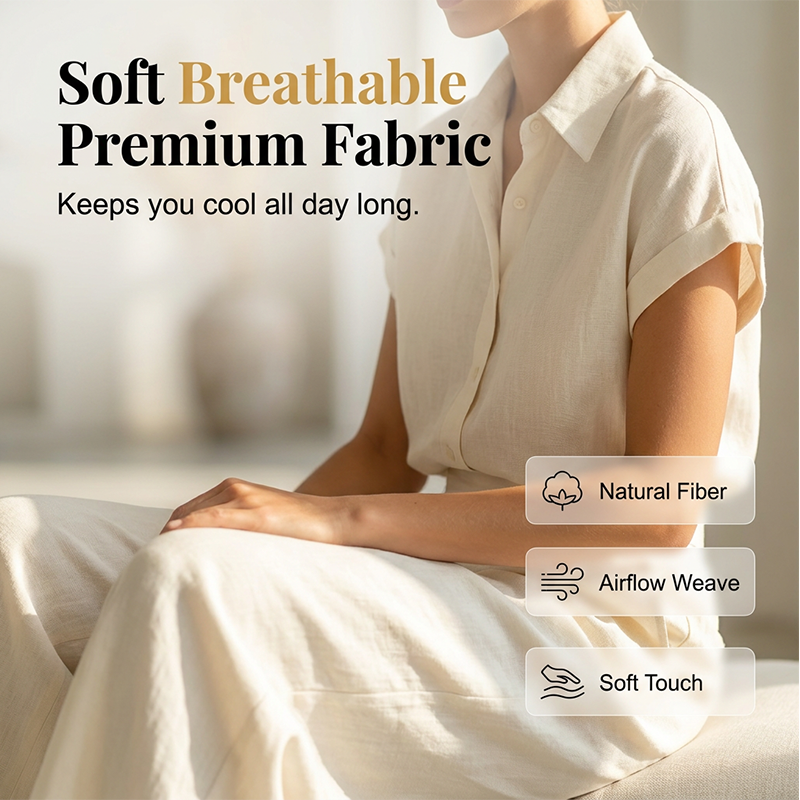 Ensemble Élégant Deux-Pièces : Chemise et Pantalon Large