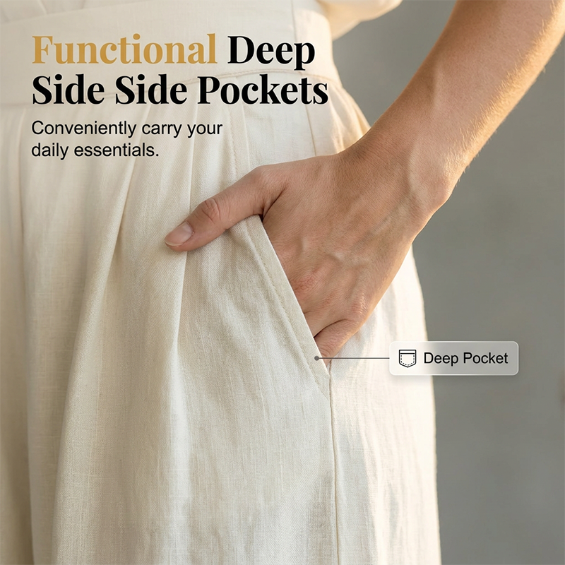 Ensemble Élégant Deux-Pièces : Chemise et Pantalon Large