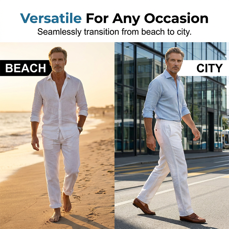 Pantalon droit décontracté pour homme