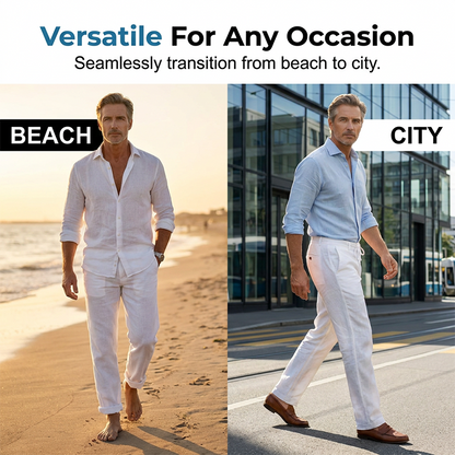 Pantalon droit décontracté pour homme