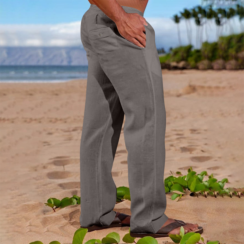 Pantalon droit décontracté pour homme