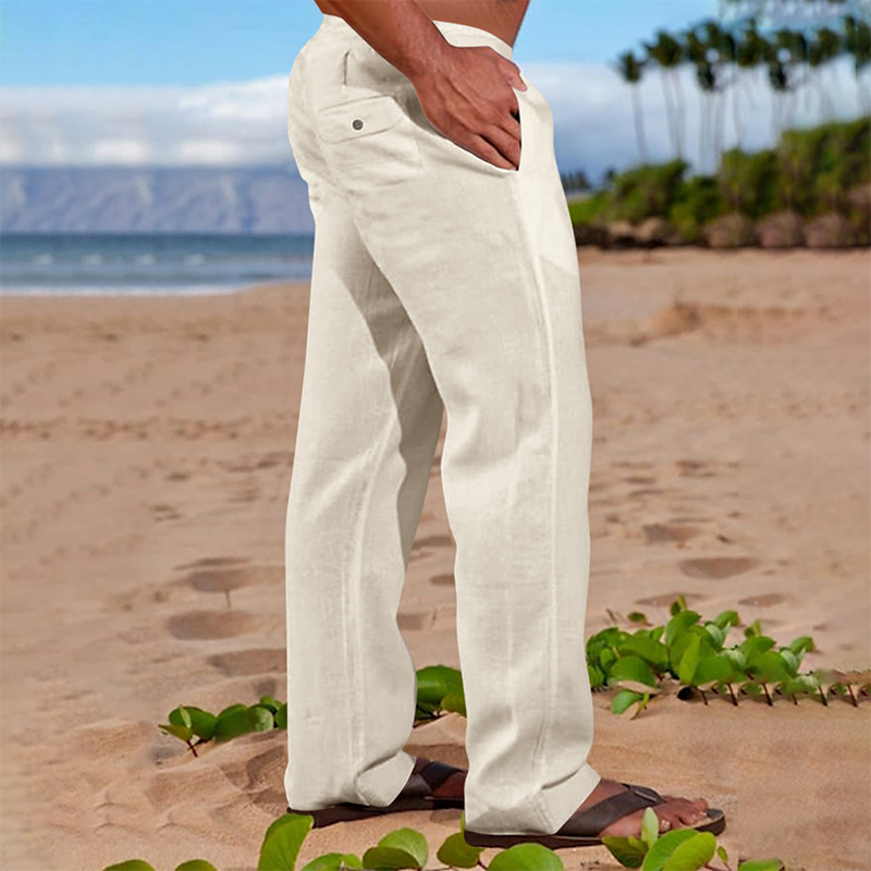 Pantalon droit décontracté pour homme