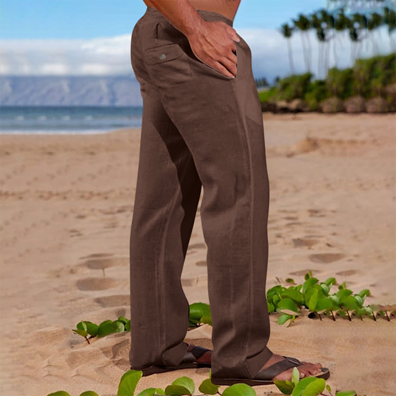 Pantalon droit décontracté pour homme