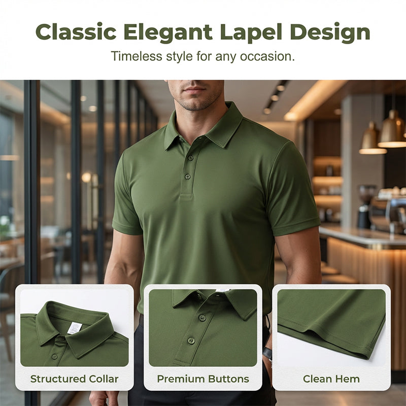 T-shirt à col respirant pour homme, idéal pour l'été