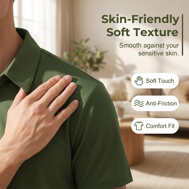 T-shirt à col respirant pour homme, idéal pour l'été