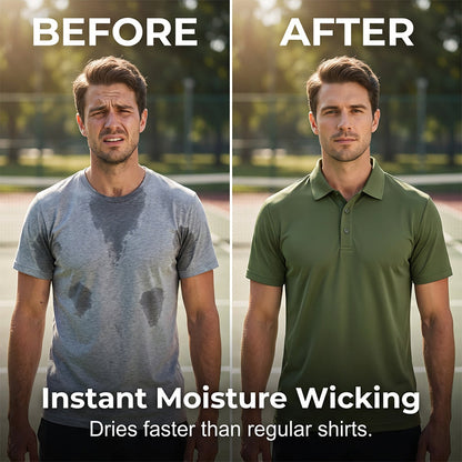T-shirt à col respirant pour homme, idéal pour l'été
