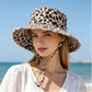 Chapeau de pêche à imprimé léopard pour femmes, avec protection solaire
