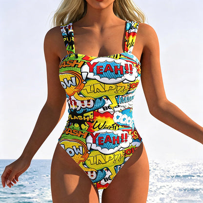 Maillot de bain une pièce imprimé moderne femme