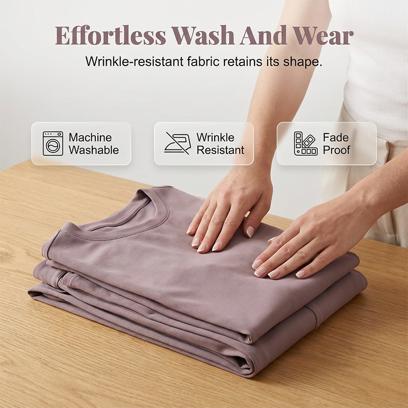 🌿💘 PROMO FLASH 50% ! Ensemble Décontracté Femme 2 Pièces – Tissu Premium Doux, Pantalon Large Confy, Silhouette Fluide, Parfait pour la Maison & le Quotidien 🏡