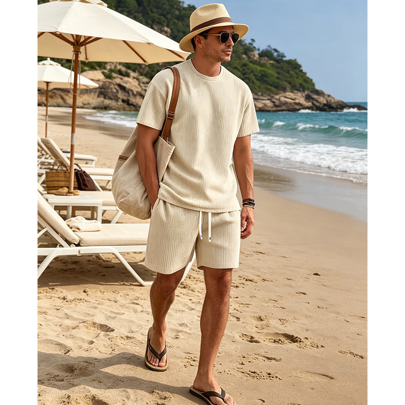 Ensemble Été Homme : T-shirt et Short Décontracté