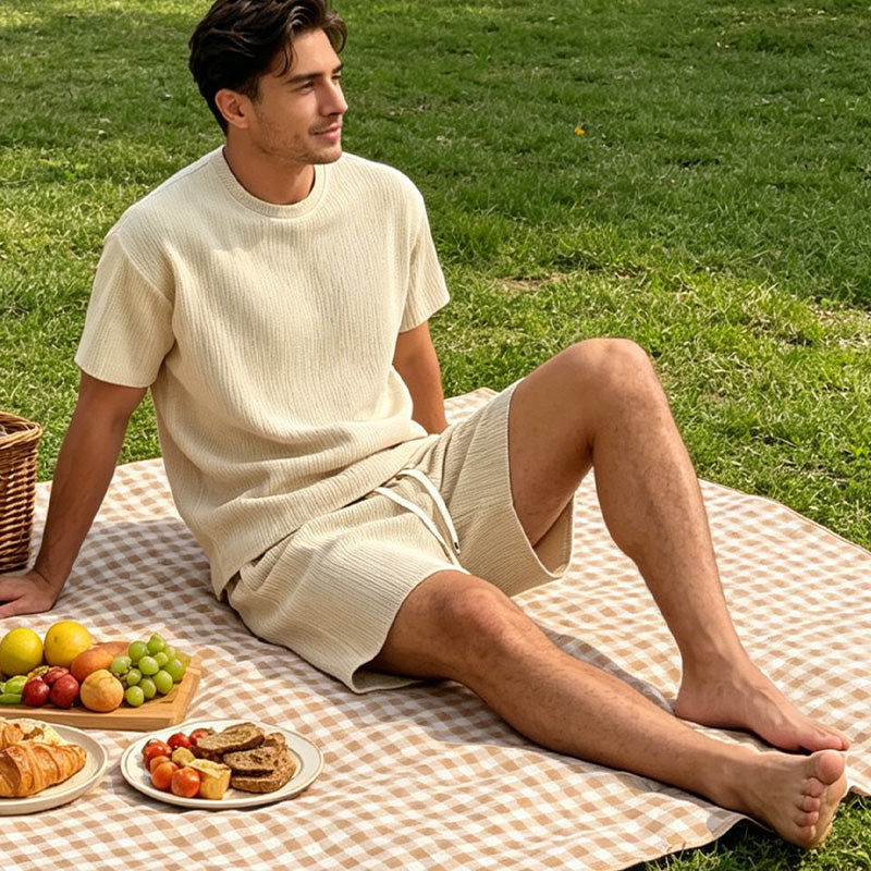 Ensemble Été Homme : T-shirt et Short Décontracté