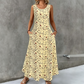 👗 Robe longue à fleurs sans manches pour femme — poches latérales, élégante et confortable 🌸