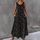👗 Robe longue à fleurs sans manches pour femme — poches latérales, élégante et confortable 🌸