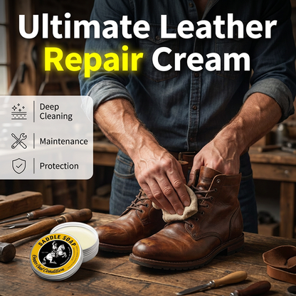 🧴✨ PROMO FLASH 50% ! Crème Universelle de Rénovation Cuir 100g – Nourrit, Nettoie & Répare Chaussures, Canapés, Sacs, Redonne Souplesse & Éclat 👞