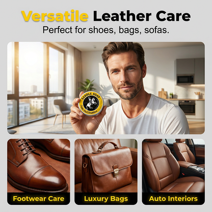 🧴✨ PROMO FLASH 50% ! Crème Universelle de Rénovation Cuir 100g – Nourrit, Nettoie & Répare Chaussures, Canapés, Sacs, Redonne Souplesse & Éclat 👞