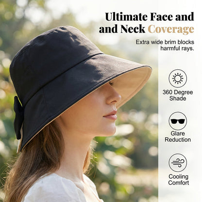 👒 PROMO LIMITÉE 50% DE RÉDUCTION ! ✨ Chapeau de Soleil Femme – Bords Extra Larges, 360° Couverture, Flexible 🌞