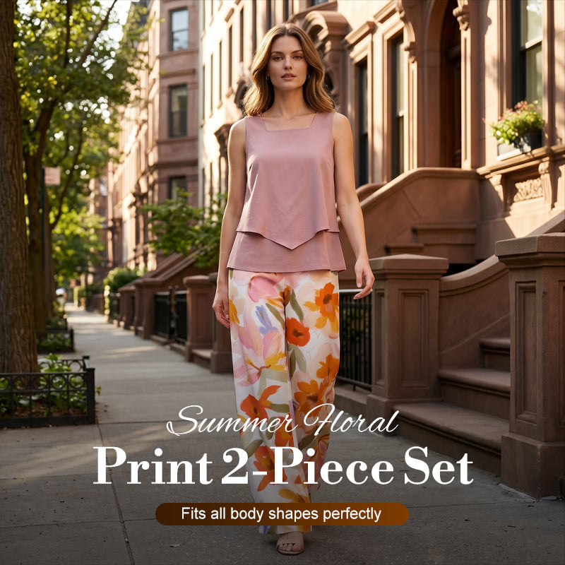 Ensemble femme 2 pièces imprimé floral