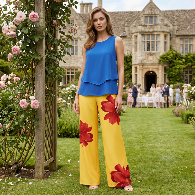 Ensemble femme 2 pièces imprimé floral