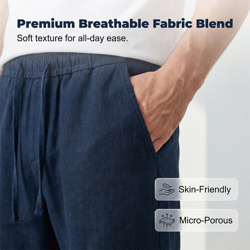 Pantalon Homme Léger Coupe Droite et Ample