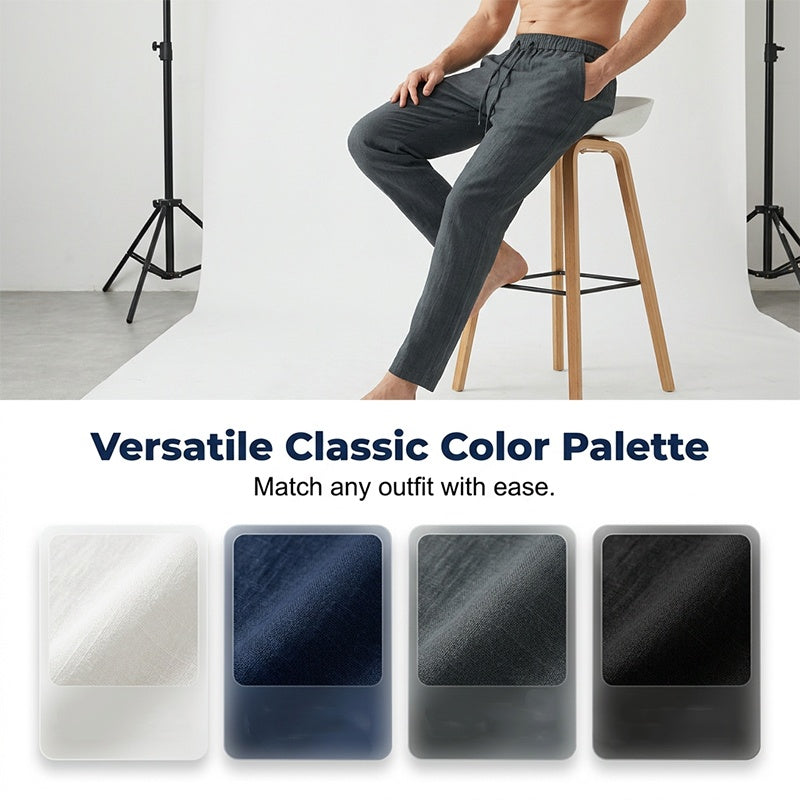 Pantalon Homme Léger Coupe Droite et Ample