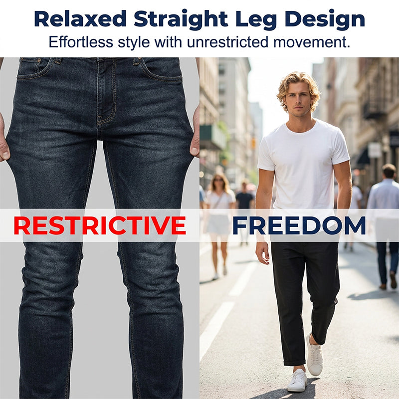 Pantalon Homme Léger Coupe Droite et Ample