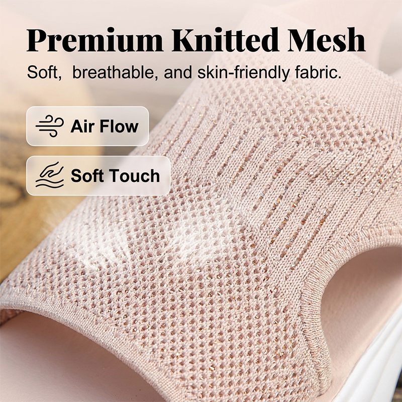 Sandales Plateforme Femme en Maille Respirante