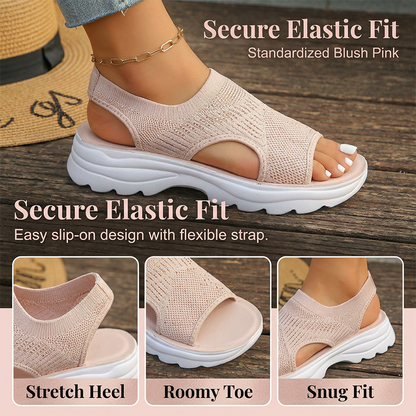 Sandales Plateforme Femme en Maille Respirante