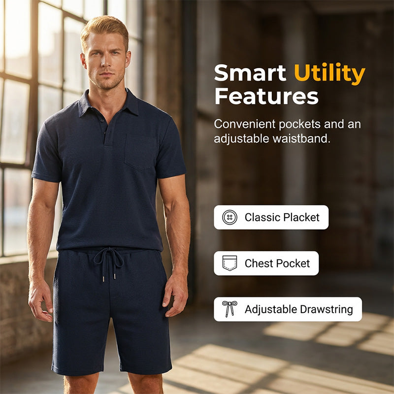 Ensemble Haut et Short en Maille pour Homme