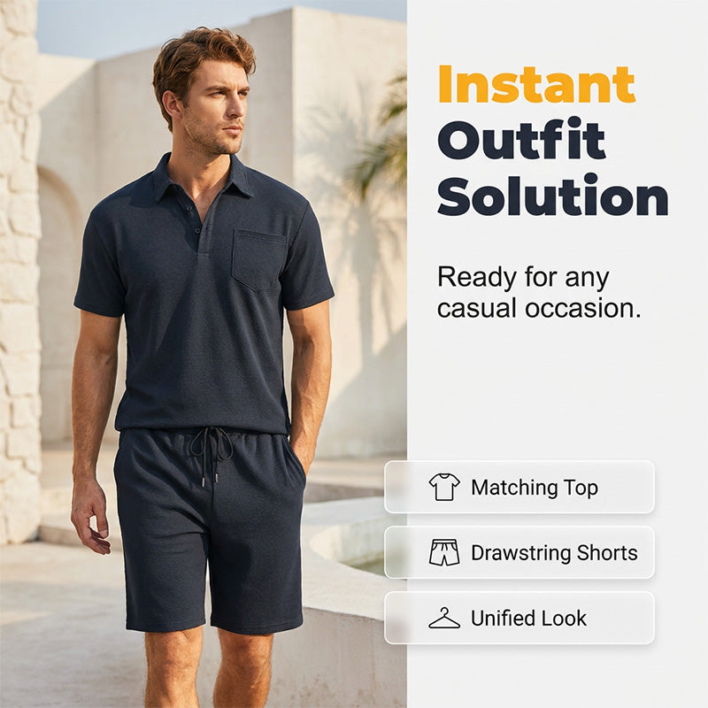 Ensemble Haut et Short en Maille pour Homme