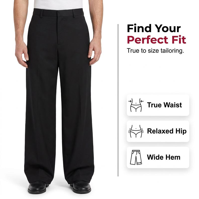 ⏰ Limité 50% de réduction ！！👖 Pantalon de costume classique pour hommes ✨ Jambe large, confortable et élégant