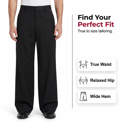 ⏰ Limité 50% de réduction ！！👖 Pantalon de costume classique pour hommes ✨ Jambe large, confortable et élégant