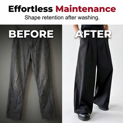 ⏰ Limité 50% de réduction ！！👖 Pantalon de costume classique pour hommes ✨ Jambe large, confortable et élégant