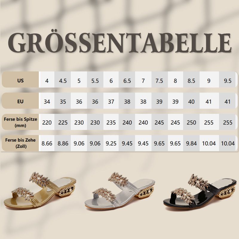 📢⏰ DERNIER JOUR 50% ! Sandales Femme à Strass – Talon Plat 4cm, Ornements Métalliques, Tige PU, Confort & Éclat pour l'Été & le Quotidien 👡