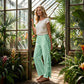 Pantalon décontracté uni avec nœud décoratif