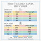 Pantalon décontracté uni avec nœud décoratif
