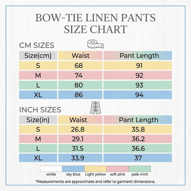 Pantalon décontracté uni avec nœud décoratif