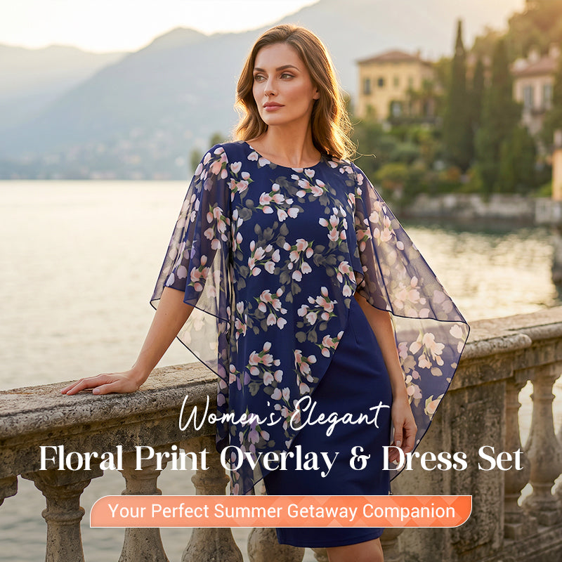 👗 PROMO LIMITÉE 50% DE RÉDUCTION ! ✨ Ensemble Robe et Boléro Fleuri – Élégant, Féminin 🌸