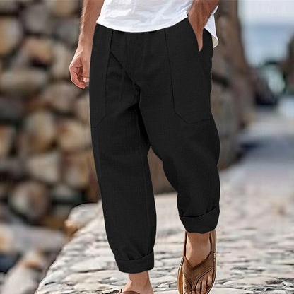 Pantalon pour homme à cordon de serrage, coupe ample et décontractée