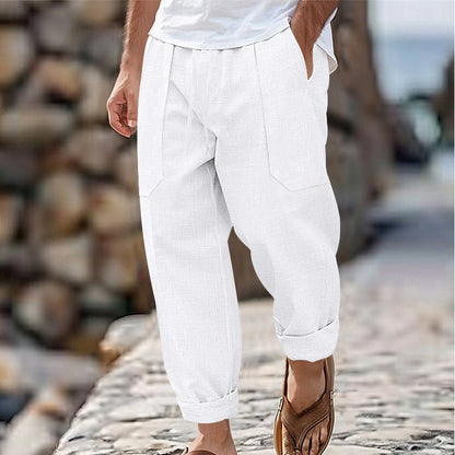Pantalon pour homme à cordon de serrage, coupe ample et décontractée